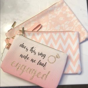 Newly Engaged Travel Makeup and Jewelry Bags